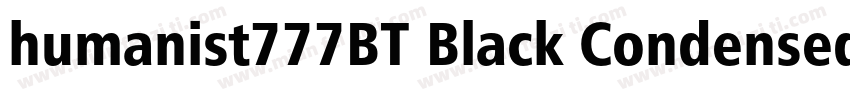 humanist777BT Black Condensed字体转换
